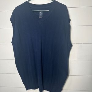Nike Golf Vintage F.I.T. Vest Mens Large XL Flees Size Large Blue Made in USA